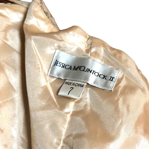 Jessica McClintock Dress Size 7 HOCO Sparkle MIDI Party Feminine Coquette 2000s - Picture 8 of 10